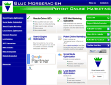 Tablet Screenshot of bluehorseradish.com
